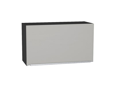Шкаф верхний горизонтальный Фьюжн Graphite, Silky Light Grey, 460, 800 В*Ш*Г 458*800*318, фасад МДФ  Silky Light Grey, корпус  Graphite ms2510VVT_66567
