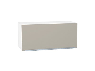 Шкаф верхний горизонтальный Фьюжн Белый, Silky Grey, 360, 800 В*Ш*Г 358*800*320, фасад МДФ  Silky Grey, корпус  Белый ms2510VVT_51919