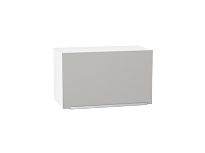 Шкаф верхний горизонтальный Фьюжн Белый, Silky Light Grey, 360, 600 В*Ш*Г 358*600*320, фасад МДФ  Silky Light Grey, корпус  Белый ms2510VVT_66551