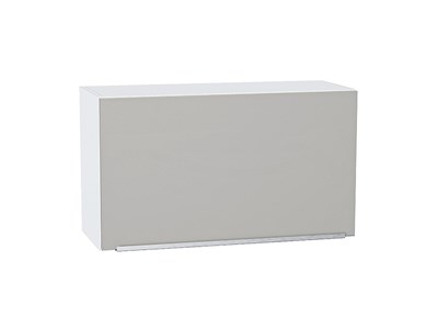 Шкаф верхний горизонтальный Фьюжн Белый, Silky Light Grey, 460, 800 В*Ш*Г 458*800*318, фасад МДФ  Silky Light Grey, корпус  Белый ms2510VVT_66555