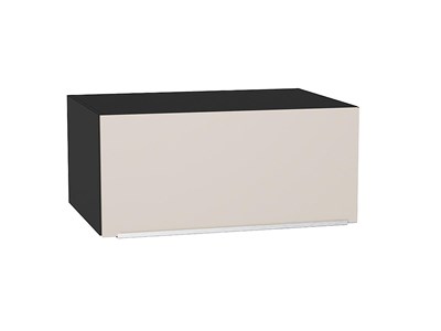 Шкаф верхний горизонтальный глубокий Фьюжн Graphite, Cream Silk, 800 В*Ш*Г 358*800*576, фасад МДФ  Cream Silk, корпус  Graphite ms2510VVT_71878