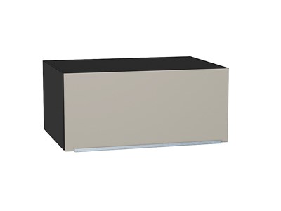 Шкаф верхний горизонтальный глубокий Фьюжн Graphite, Silky Grey, 800 В*Ш*Г 358*800*576, фасад МДФ  Silky Grey, корпус  Graphite ms2510VVT_51863