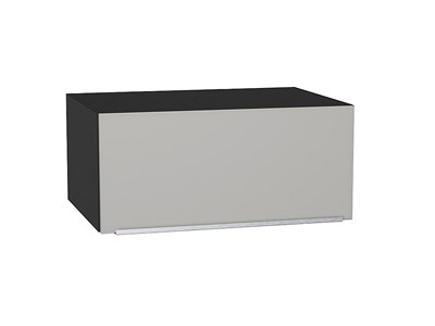 Шкаф верхний горизонтальный глубокий Фьюжн Graphite, Silky Light Grey, 800 В*Ш*Г 358*800*576, фасад МДФ  Silky Light Grey, корпус  Graphite ms2510VVT_66549