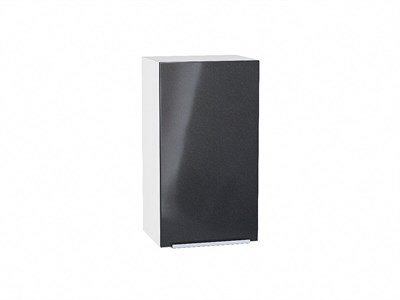 Шкаф верхний с 1-ой дверцей Фьюжн Белый, Anthracite, 720, 400 В*Ш*Г 716*400*320, фасад МДФ  Anthracite, корпус  Белый ms2510VVT_36762