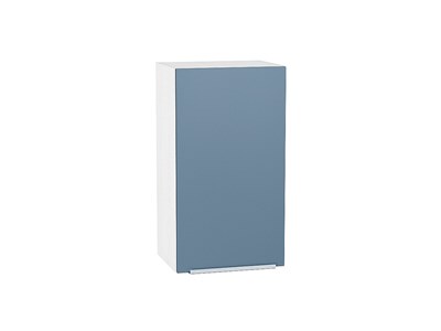 Шкаф верхний с 1-ой дверцей Фьюжн Белый, Silky Blue, 720, 400 В*Ш*Г 716*400*320, фасад МДФ  Silky Blue, корпус  Белый ms2510VVT_52017