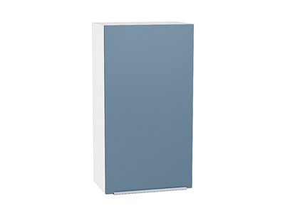 Шкаф верхний с 1-ой дверцей Фьюжн Белый, Silky Blue, 920, 500 В*Ш*Г 920*500*320, фасад МДФ  Silky Blue, корпус  Белый ms2510VVT_52024
