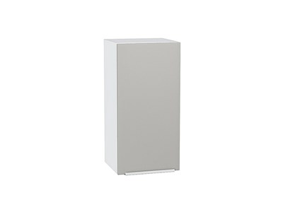 Шкаф верхний с 1-ой дверцей Фьюжн Белый, Silky Light Grey, 720, 350 В*Ш*Г 716*350*320, фасад МДФ  Silky Light Grey, корпус  Белый ms2510VVT_66575