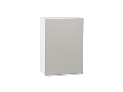 Шкаф верхний с 1-ой дверцей Фьюжн Белый, Silky Light Grey, 720, 500 В*Ш*Г 716*500*320, фасад МДФ  Silky Light Grey, корпус  Белый ms2510VVT_66578