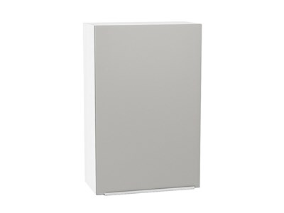 Шкаф верхний с 1-ой дверцей Фьюжн Белый, Silky Light Grey, 920, 600 В*Ш*Г 920*600*320, фасад МДФ  Silky Light Grey, корпус  Белый ms2510VVT_66585