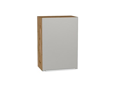 Шкаф верхний с 1-ой дверцей Фьюжн Дуб Вотан, Silky Light Grey, 720, 500 В*Ш*Г 716*500*320, фасад МДФ  Silky Light Grey, корпус  Дуб Вотан ms2510VVT_66590