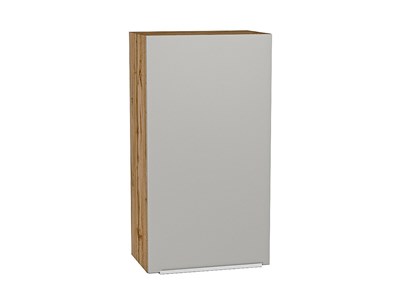 Шкаф верхний с 1-ой дверцей Фьюжн Дуб Вотан, Silky Light Grey, 920, 500 В*Ш*Г 920*500*320, фасад МДФ  Silky Light Grey, корпус  Дуб Вотан ms2510VVT_66596