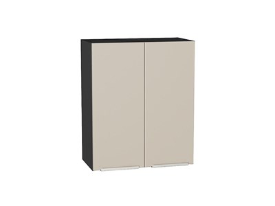 Шкаф верхний с 2-мя дверцами Фьюжн Graphite, Cream Silk, 720, 600 В*Ш*Г 716*600*320, фасад МДФ  Cream Silk, корпус  Graphite ms2510VVT_71939