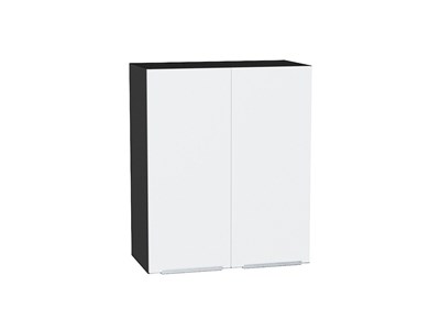 Шкаф верхний с 2-мя дверцами Фьюжн Graphite, Silky White, 720, 600 В*Ш*Г 716*600*320, фасад МДФ  Silky White, корпус  Graphite ms2510VVT_52036