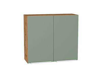 Шкаф верхний с 2-мя дверцами Фьюжн Дуб Вотан, Silky Mint, 720, 800 В*Ш*Г 716*800*320, фасад МДФ  Silky Mint, корпус  Дуб Вотан ms2510VVT_60822