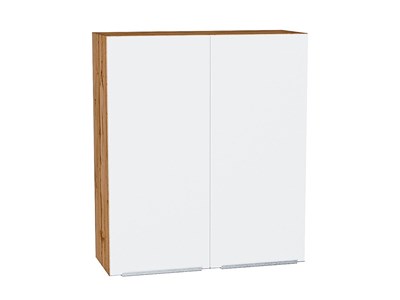 Шкаф верхний с 2-мя дверцами Фьюжн Дуб Вотан, Silky White, 920, 800 В*Ш*Г 920*800*320, фасад МДФ  Silky White, корпус  Дуб Вотан ms2510VVT_60812