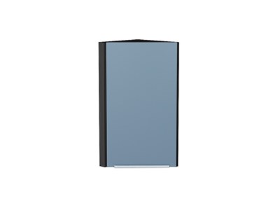 Шкаф верхний торцевой Фьюжн Graphite, Silky Blue, 720 В*Ш*Г 716*300*306, фасад МДФ  Silky Blue, корпус  Graphite ms2510VVT_52079
