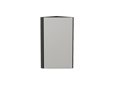 Шкаф верхний торцевой Фьюжн Graphite, Silky Light Grey, 720 В*Ш*Г 716*300*306, фасад МДФ  Silky Light Grey, корпус  Graphite ms2510VVT_66627