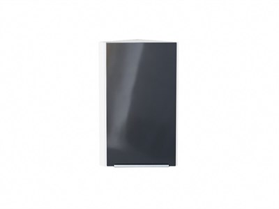 Шкаф верхний торцевой Фьюжн Белый, Anthracite, 720 В*Ш*Г 716*300*306, фасад МДФ  Anthracite, корпус  Белый ms2510VVT_48891