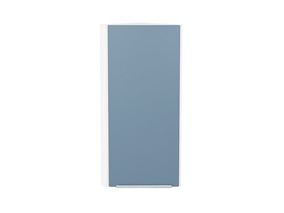 Шкаф верхний торцевой Фьюжн Белый, Silky Blue, 920 В*Ш*Г 920*300*306, фасад МДФ  Silky Blue, корпус  Белый ms2510VVT_52082