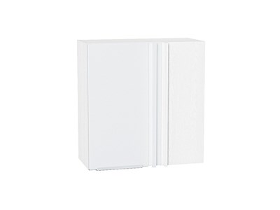 Шкаф верхний прямой угловой Фьюжн Белый, Silky White, 720 В*Ш*Г 716*700*345, фасад МДФ  Silky White, корпус  Белый ms2510VVT_60132