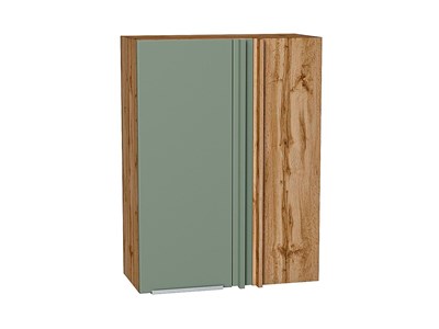 Шкаф верхний прямой угловой Фьюжн Дуб Вотан, Silky Mint, 920 В*Ш*Г 920*700*345, фасад МДФ  Silky Mint, корпус  Дуб Вотан ms2510VVT_60687