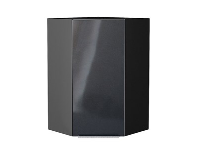 Шкаф верхний угловой Фьюжн Graphite, Anthracite, 920 В*Ш*Г 920*600*600, фасад МДФ  Anthracite, корпус  Graphite ms2510VVT_45098