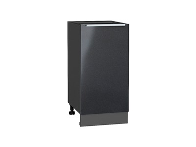 Шкаф нижний с 1-ой дверцей Фьюжн Graphite, Anthracite, 400 В*Ш*Г 816*400*480, фасад МДФ  Anthracite, корпус  Graphite ms2510VVT_36817