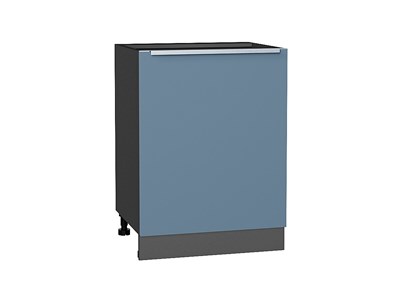 Шкаф нижний с 1-ой дверцей Фьюжн Graphite, Silky Blue, 600 В*Ш*Г 816*600*480, фасад МДФ  Silky Blue, корпус  Graphite ms2510VVT_52189