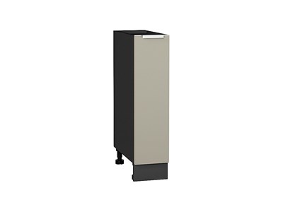 Шкаф нижний с 1-ой дверцей Фьюжн Graphite, Silky Grey, 200 В*Ш*Г 816*200*480, фасад МДФ  Silky Grey, корпус  Graphite ms2510VVT_66188