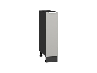 Шкаф нижний с 1-ой дверцей Фьюжн Graphite, Silky Light Grey, 200 В*Ш*Г 816*200*480, фасад МДФ  Silky Light Grey, корпус  Graphite ms2510VVT_66668