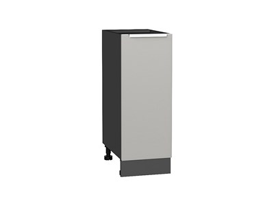 Шкаф нижний с 1-ой дверцей Фьюжн Graphite, Silky Light Grey, 300 В*Ш*Г 816*300*480, фасад МДФ  Silky Light Grey, корпус  Graphite ms2510VVT_66669