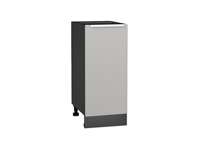 Шкаф нижний с 1-ой дверцей Фьюжн Graphite, Silky Light Grey, 350 В*Ш*Г 816*350*480, фасад МДФ  Silky Light Grey, корпус  Graphite ms2510VVT_66670