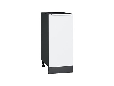 Шкаф нижний с 1-ой дверцей Фьюжн Graphite, Silky White, 350 В*Ш*Г 816*350*480, фасад МДФ  Silky White, корпус  Graphite ms2510VVT_65128