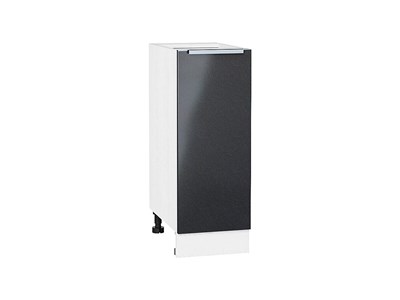 Шкаф нижний с 1-ой дверцей Фьюжн Белый, Anthracite, 300 В*Ш*Г 816*300*480, фасад МДФ  Anthracite, корпус  Белый ms2510VVT_36807