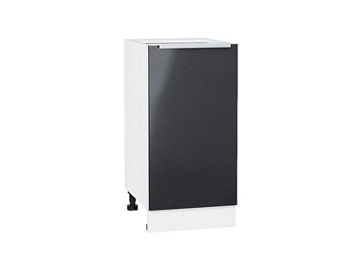 Шкаф нижний с 1-ой дверцей Фьюжн Белый, Anthracite, 400 В*Ш*Г 816*400*480, фасад МДФ  Anthracite, корпус  Белый ms2510VVT_36816