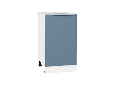 Шкаф нижний с 1-ой дверцей Фьюжн Белый, Silky Blue, 450 В*Ш*Г 816*450*480, фасад МДФ  Silky Blue, корпус  Белый ms2510VVT_52183