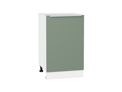 Шкаф нижний с 1-ой дверцей Фьюжн Белый, Silky Mint, 500 В*Ш*Г 816*500*480, фасад МДФ  Silky Mint, корпус  Белый ms2510VVT_52176