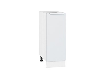 Шкаф нижний с 1-ой дверцей Фьюжн Белый, Silky White, 300 В*Ш*Г 816*300*480, фасад МДФ  Silky White, корпус  Белый ms2510VVT_52149