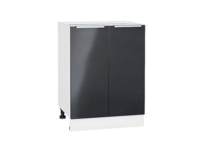Шкаф нижний с 2-мя дверцами Фьюжн Белый, Anthracite, 600 В*Ш*Г 816*600*480, фасад МДФ  Anthracite, корпус  Белый ms2510VVT_36843