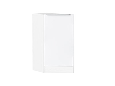 Шкаф нижний торцевой Фьюжн Белый, Silky White В*Ш*Г 816*296*554, фасад МДФ  Silky White, корпус  Белый ms2510VVT_52263