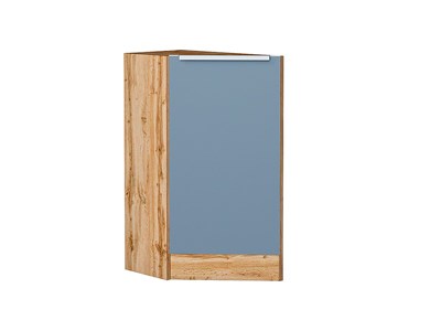 Шкаф нижний торцевой Фьюжн Дуб Вотан, Silky Blue В*Ш*Г 816*296*554, фасад МДФ  Silky Blue, корпус  Дуб Вотан ms2510VVT_61060