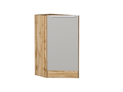 Шкаф нижний торцевой Фьюжн Дуб Вотан, Silky Light Grey В*Ш*Г 816*296*554, фасад МДФ  Silky Light Grey, корпус  Дуб Вотан ms2510VVT_66705