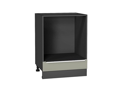 Шкаф нижний под духовку Фьюжн Graphite, Silky Grey, 600 В*Ш*Г 816*600*476, фасад МДФ  Silky Grey, корпус  Graphite ms2510VVT_52120