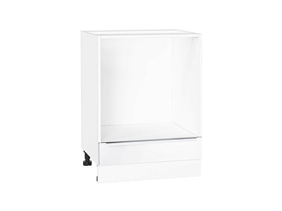 Шкаф нижний под духовку Фьюжн Белый, Silky White, 600 В*Ш*Г 816*600*476, фасад МДФ  Silky White, корпус  Белый ms2510VVT_52117
