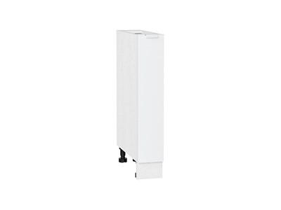 Шкаф нижний бутылочница Фьюжн Белый, Silky White, 150 В*Ш*Г 816*150*480, фасад МДФ  Silky White, корпус  Белый ms2510VVT_52101