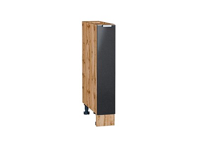Шкаф нижний бутылочница Фьюжн Дуб Вотан, Anthracite, 150 В*Ш*Г 816*150*480, фасад МДФ  Anthracite, корпус  Дуб Вотан ms2510VVT_60928
