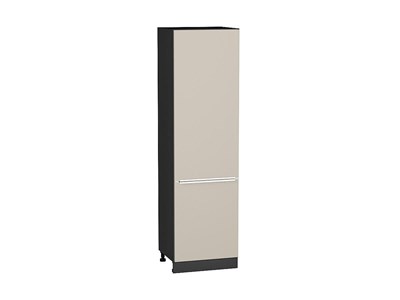 Шкаф пенал с 2-мя дверцами Фьюжн Graphite, Cream Silk, 2140, 600 В*Ш*Г 2132*600*576, фасад МДФ  Cream Silk, корпус  Graphite ms2510VVT_72047