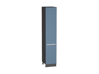 Шкаф пенал с 2-мя дверцами Фьюжн Graphite, Silky Blue, 2140, 400 В*Ш*Г 2132*400*576, фасад МДФ  Silky Blue, корпус  Graphite ms2510VVT_52326