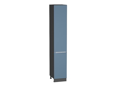 Шкаф пенал с 2-мя дверцами Фьюжн Graphite, Silky Blue, 2340, 400 В*Ш*Г 2336*400*576, фасад МДФ  Silky Blue, корпус  Graphite ms2510VVT_52349