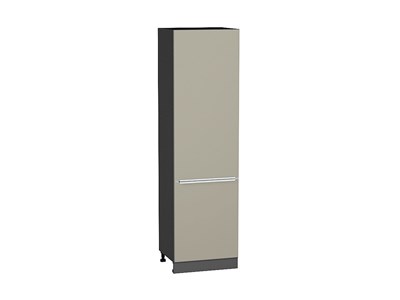 Шкаф пенал с 2-мя дверцами Фьюжн Graphite, Silky Grey, 2140, 600 В*Ш*Г 2132*600*576, фасад МДФ  Silky Grey, корпус  Graphite ms2510VVT_52336